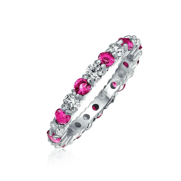 Sterling Silver Cubic Zirconia Stackable Ring 5mm Choose Your Color Sterling Silver Cubic Zirconia Stackable Ring 5mm Choose Your Color